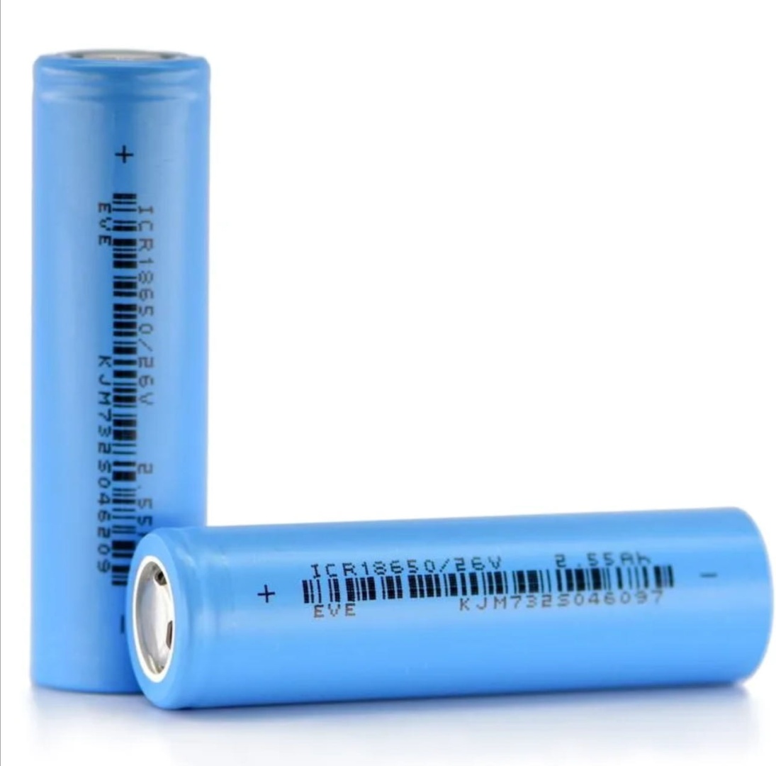 Аккумулятор 18650 EVE 26V ( 2550mAh 3C 7.6A)